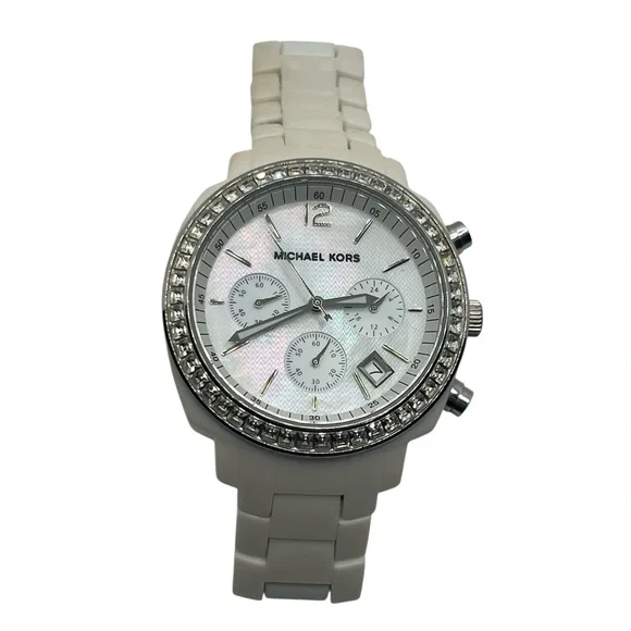 Michael Kors Women\'s Watch MK5079 Michael Kors MK5079 Chronograph White Acrylic Bracelet  main image 4